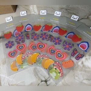 6 packs Heyday Glow in the Dark Tech Stickers Set